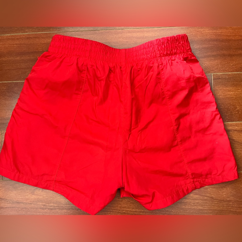TNA Red Nylon Swim Shorts with Side Zip Pockets - Picture 4 of 5